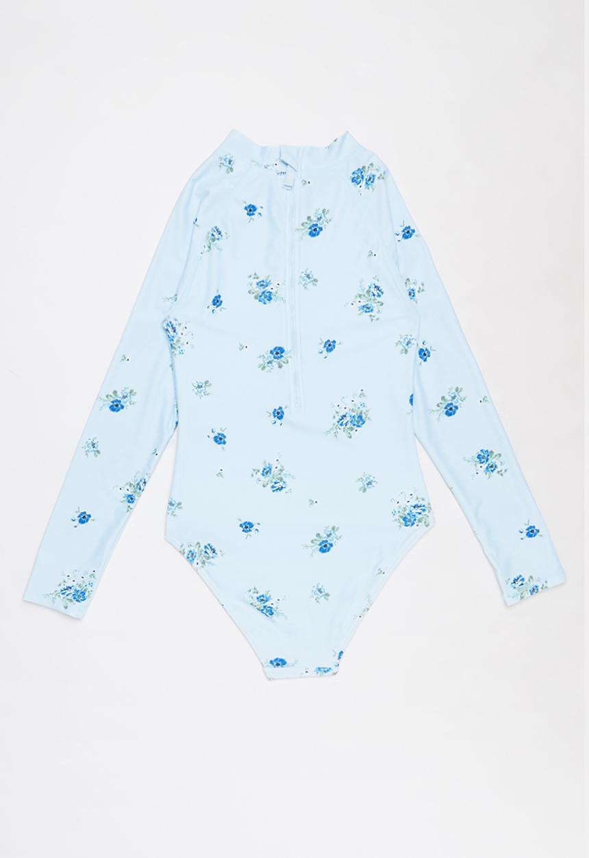 Free by Cotton On - Lindsay long sleeve one piece - blue