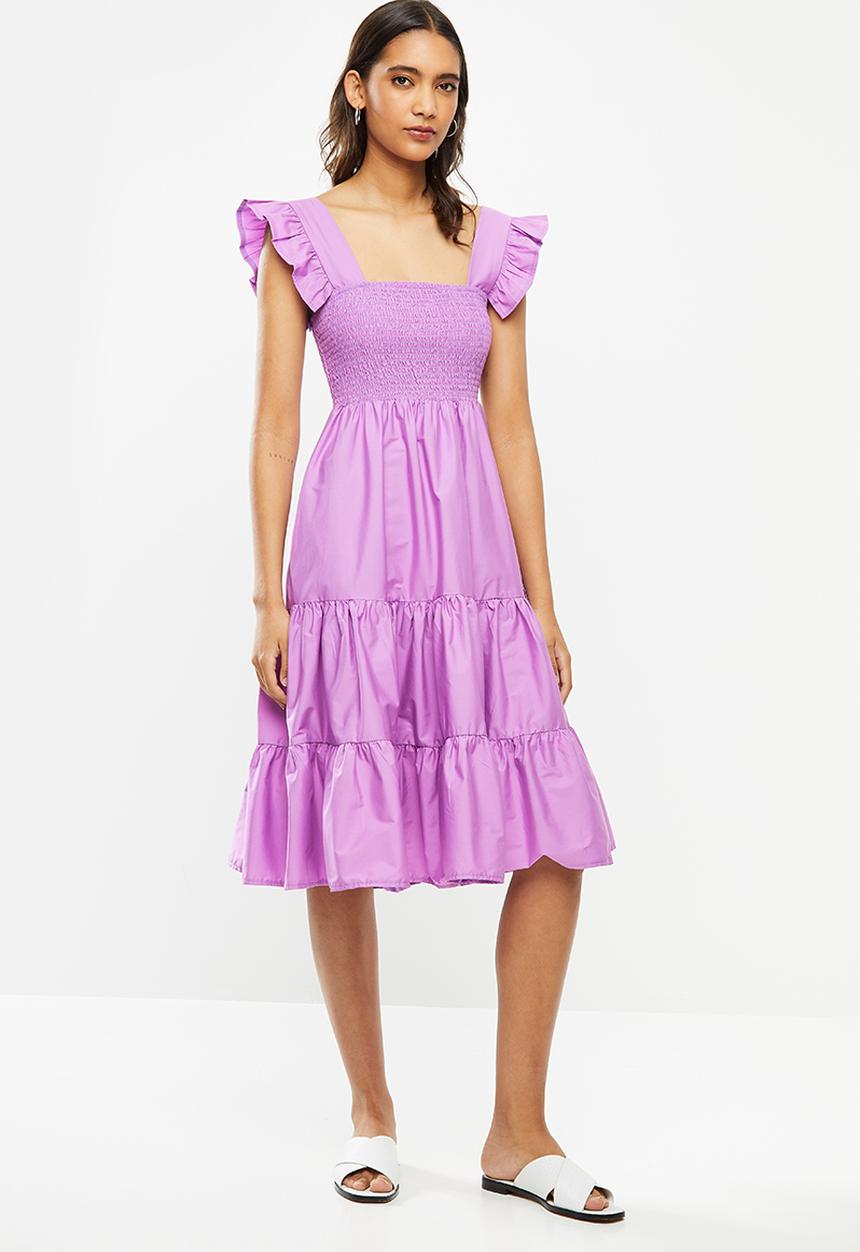 Me&B - Sun dress with frill sleeve - purple