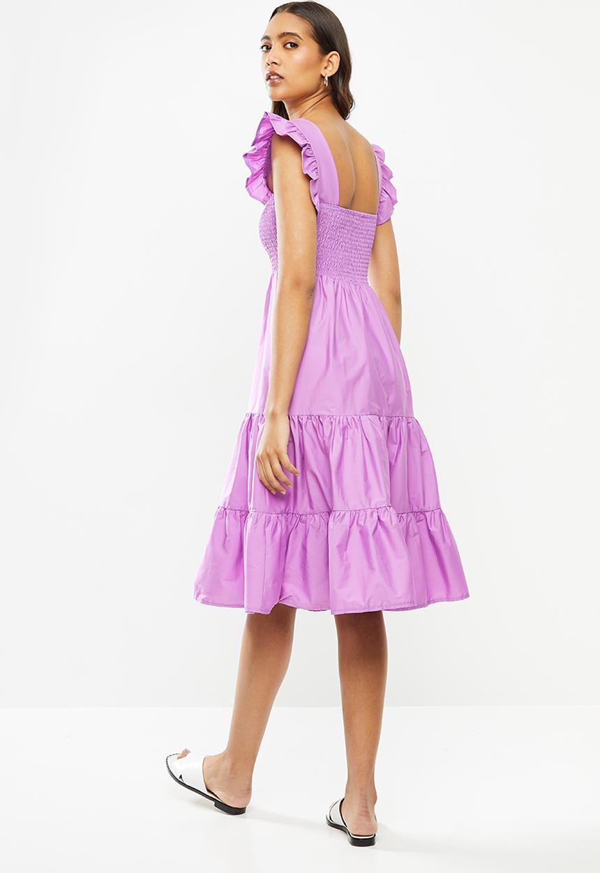 Me&B - Sun dress with frill sleeve - purple