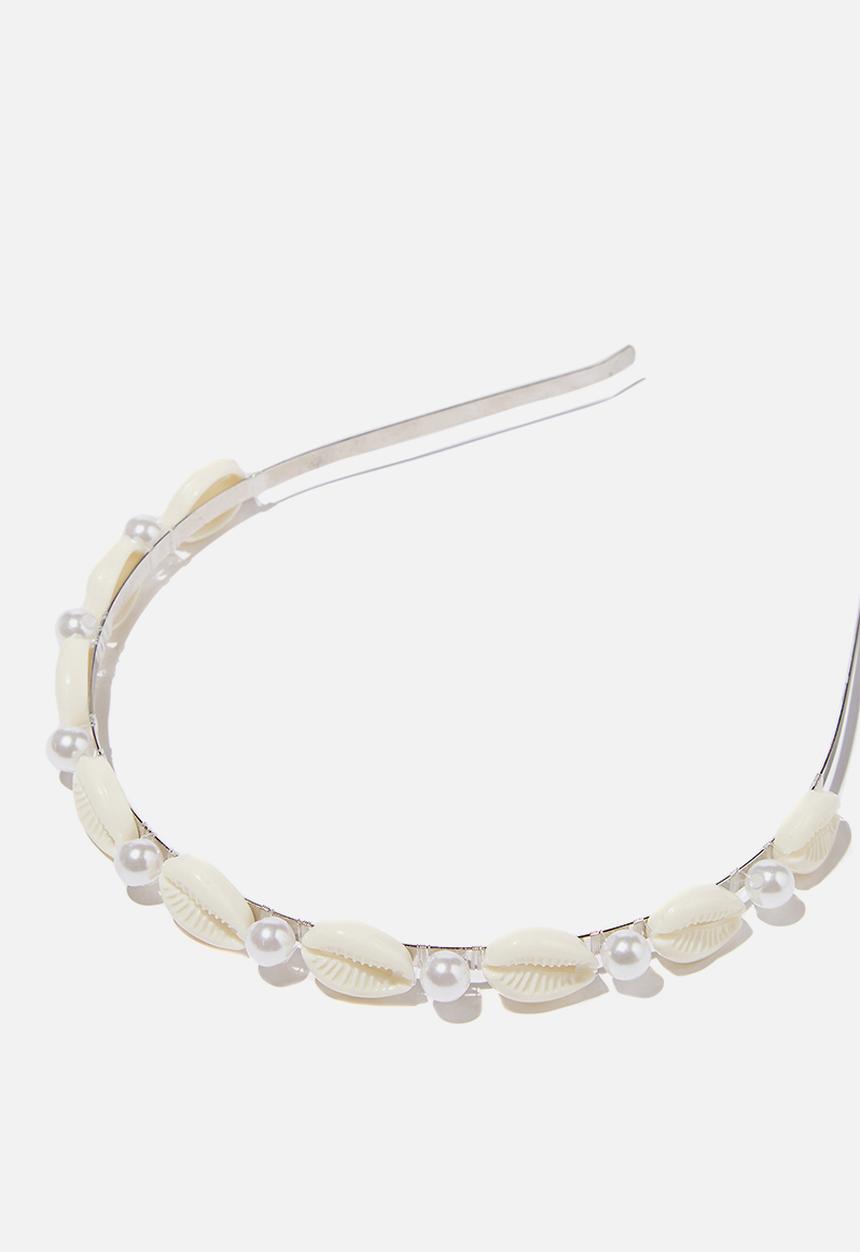 Cotton On - Headband- luxe - shells and pearls