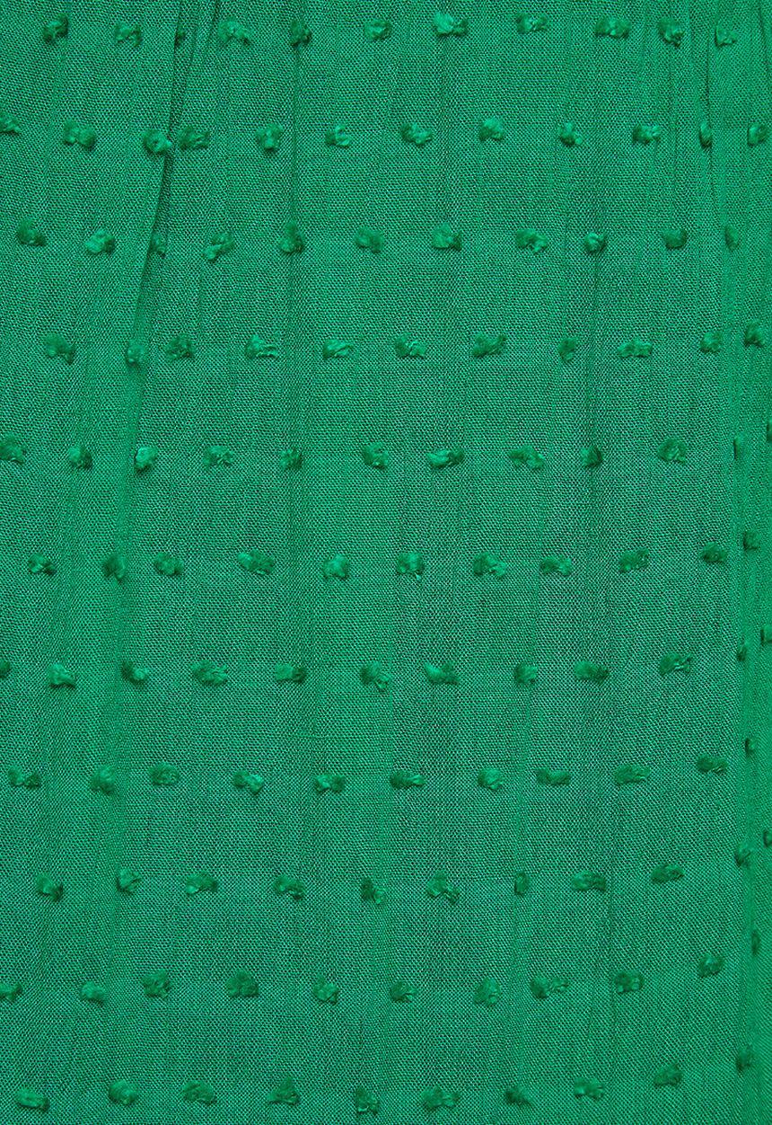 Blake - Rayon crinkle dot tiered mini dress - green