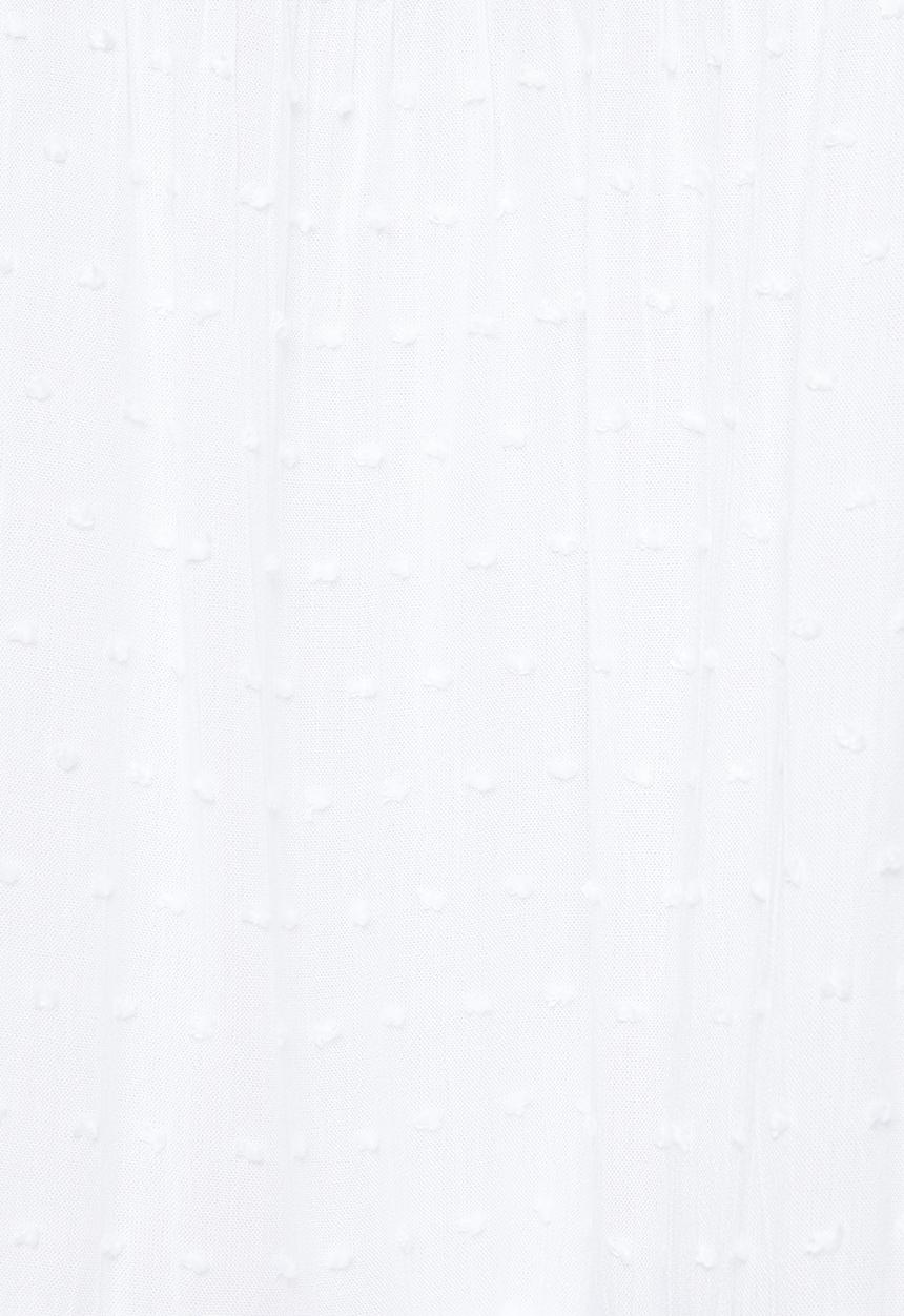 Blake - Rayon crinkle dot tiered mini dress - white