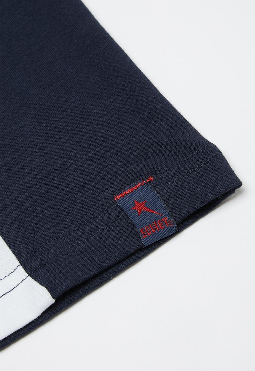 SOVIET - Printed cut and sew tee - navy