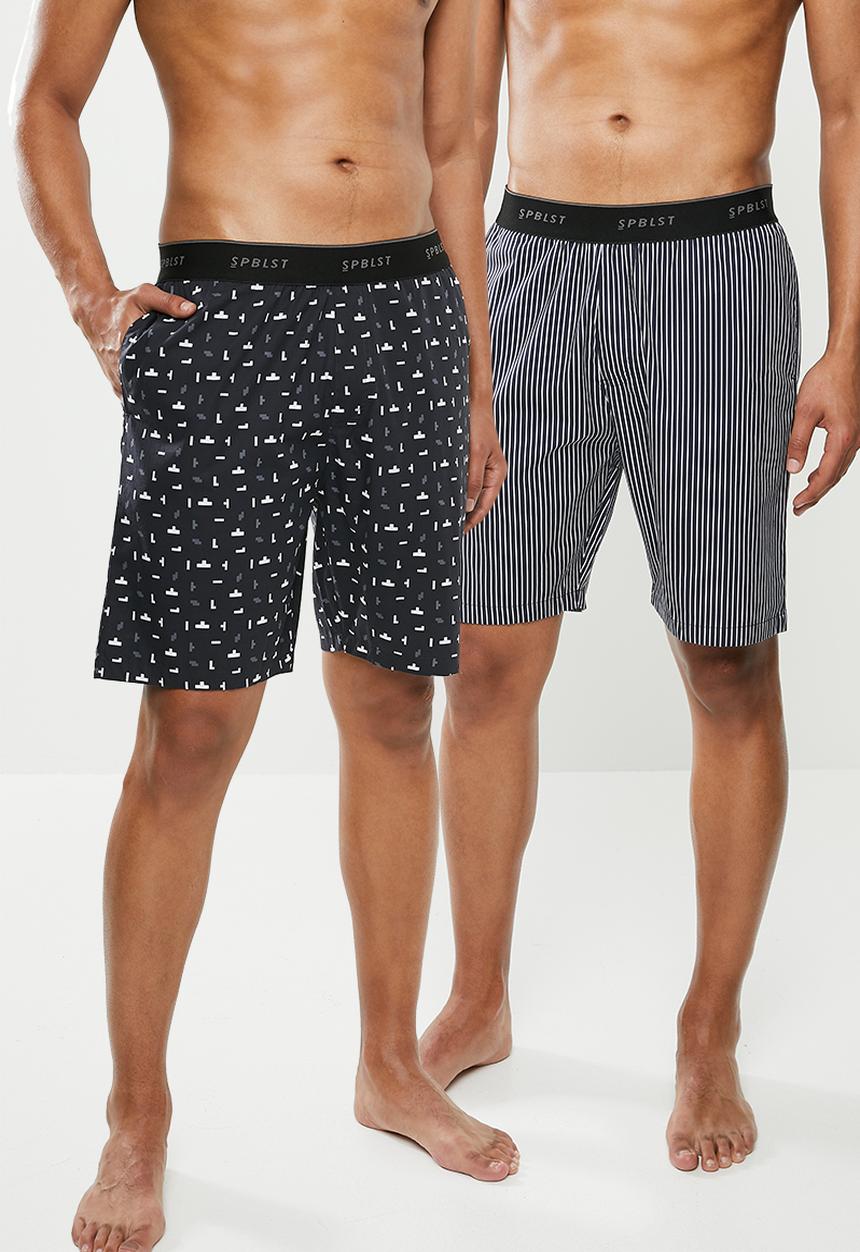 Superbalist - 2 pack woven sleep shorts - multi