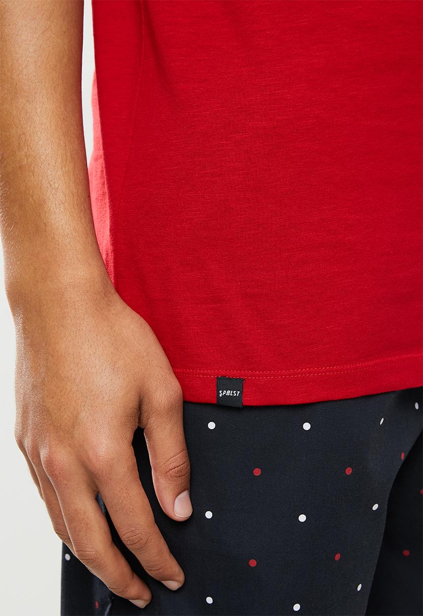 Superbalist - 2 pack premium cotton slub vests - black & red