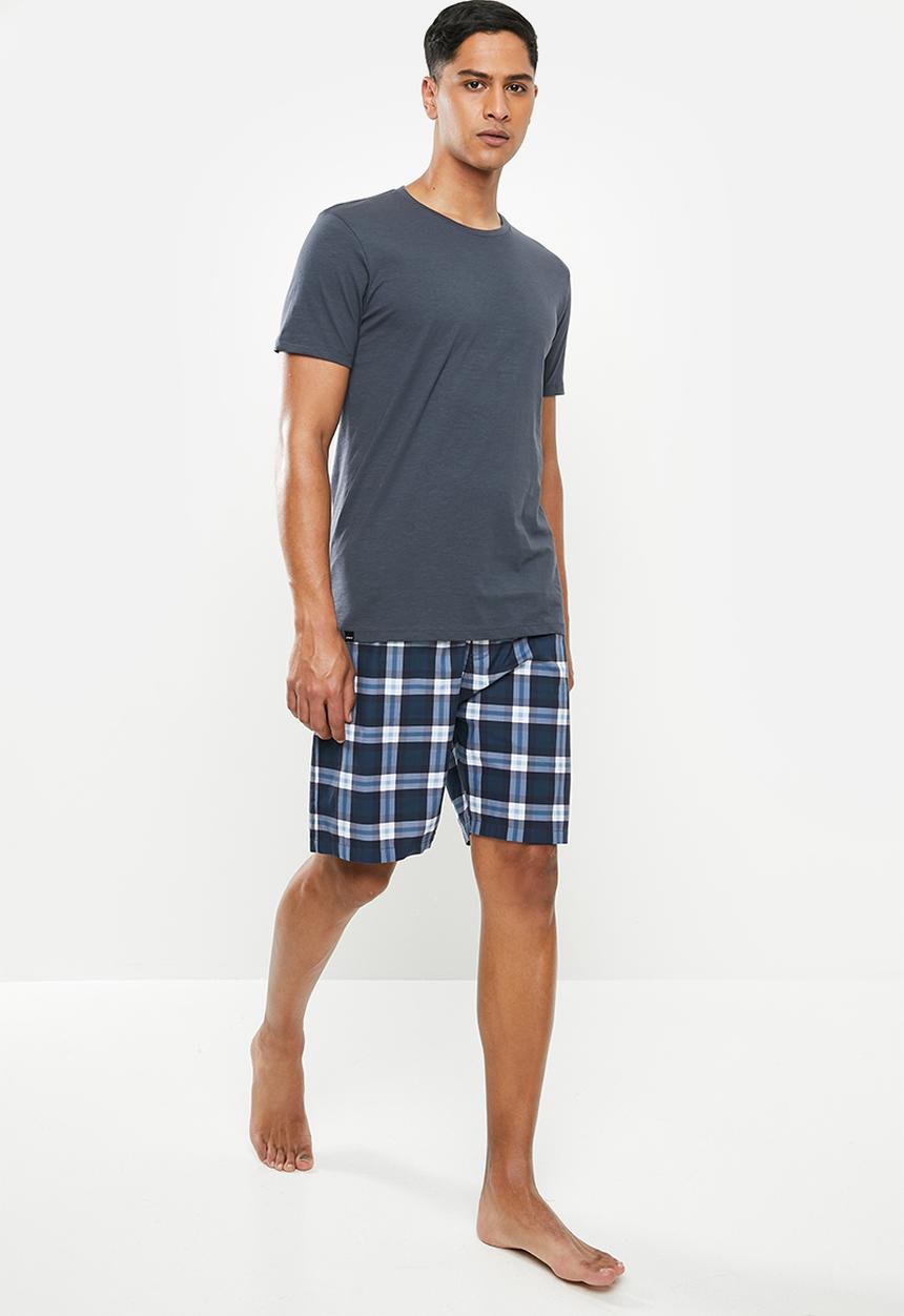 Superbalist - 2 Pack scoop neck short sleeve sleep tee - blue & green 