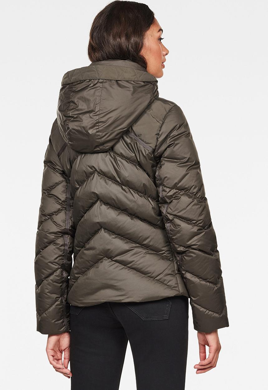G-STAR - Whistler slim down hooded jacket - asfalt