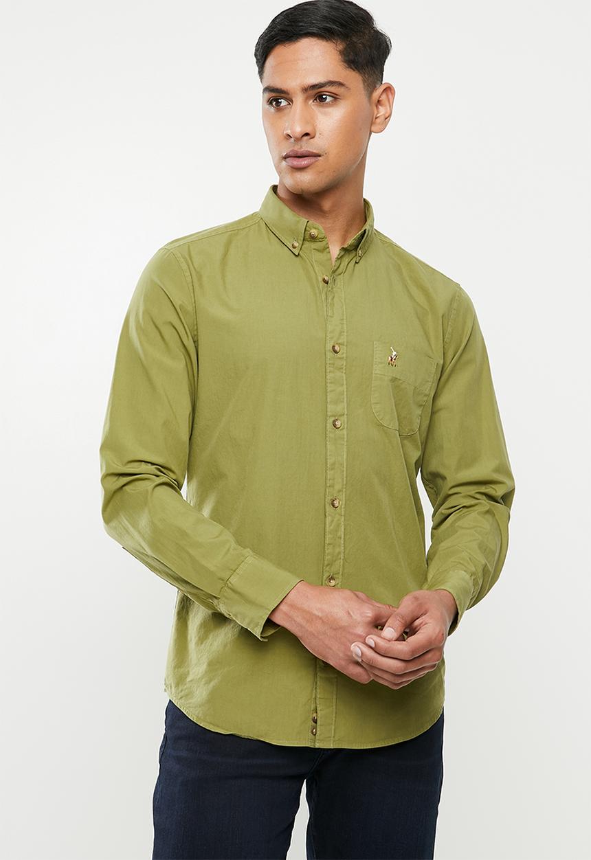 POLO - Jason textured signature shirt - khaki