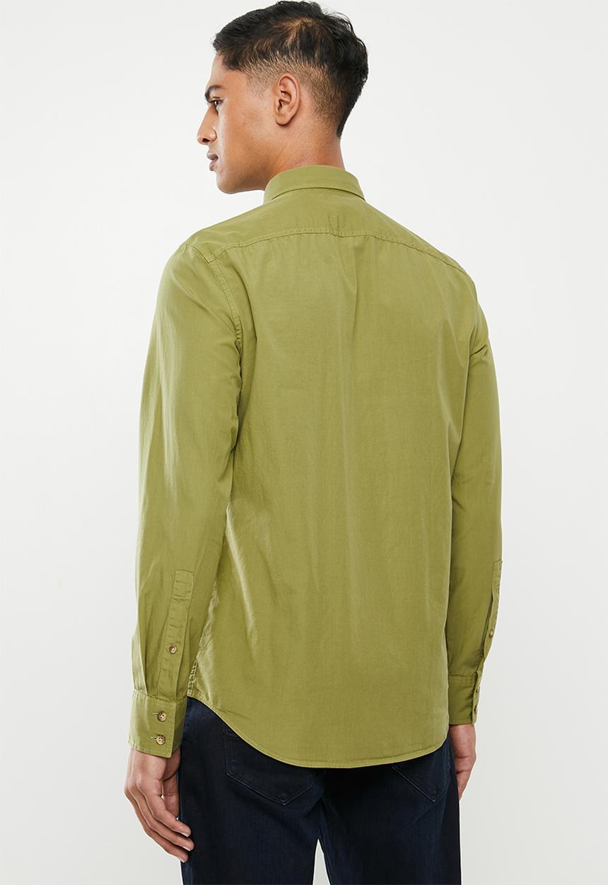 POLO - Jason textured signature shirt - khaki