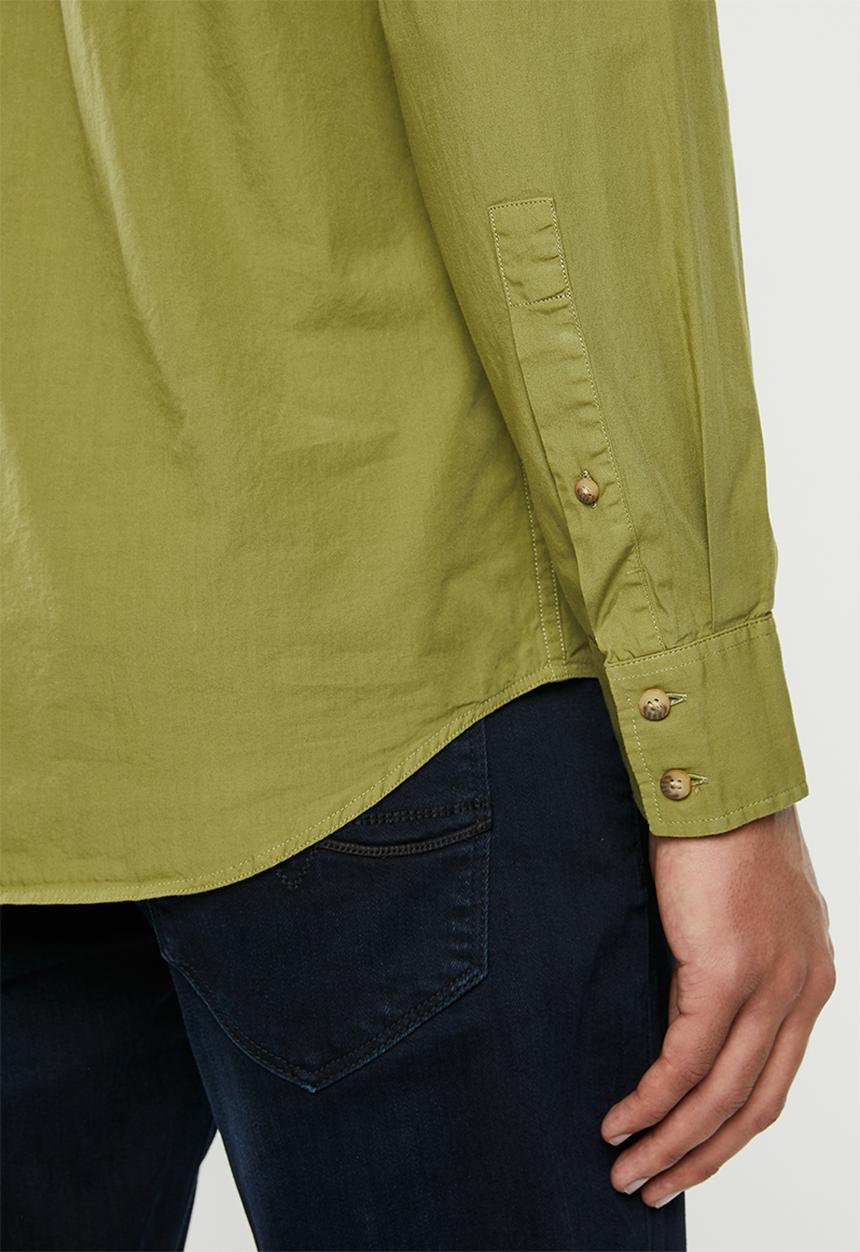 POLO - Jason textured signature shirt - khaki