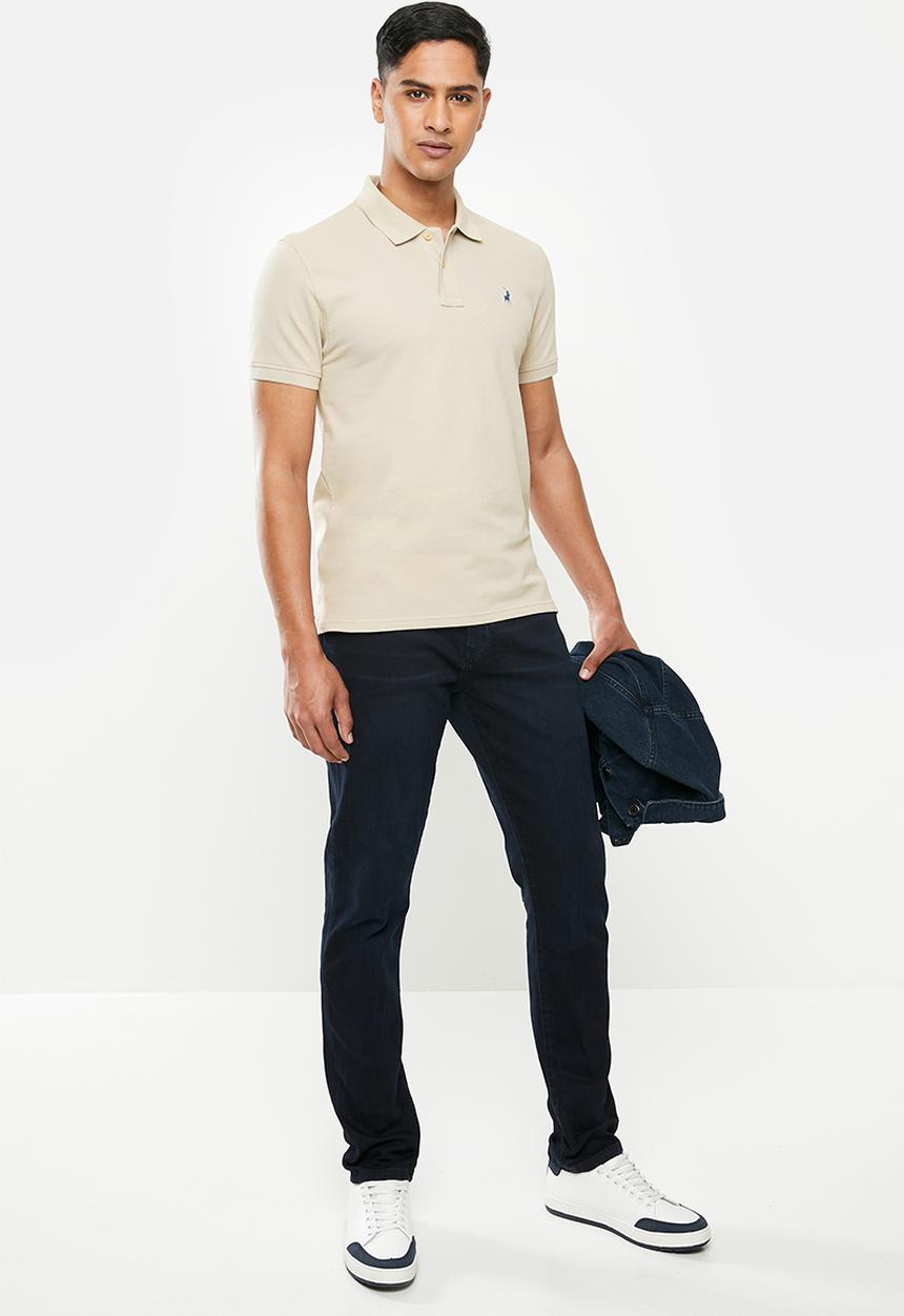 POLO - Carter custom fit pique golfer - stone