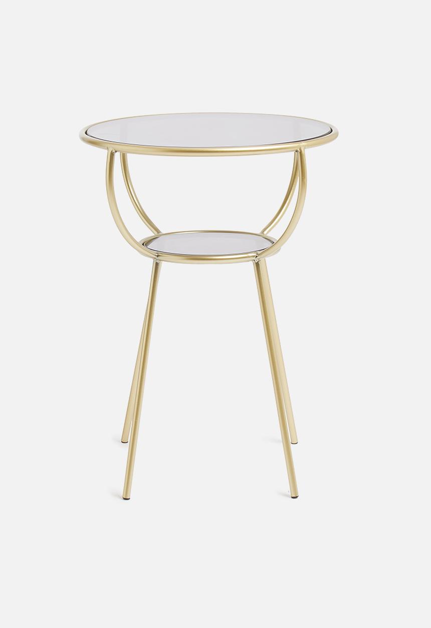 SF Collection - Petite side table - gold & smoke