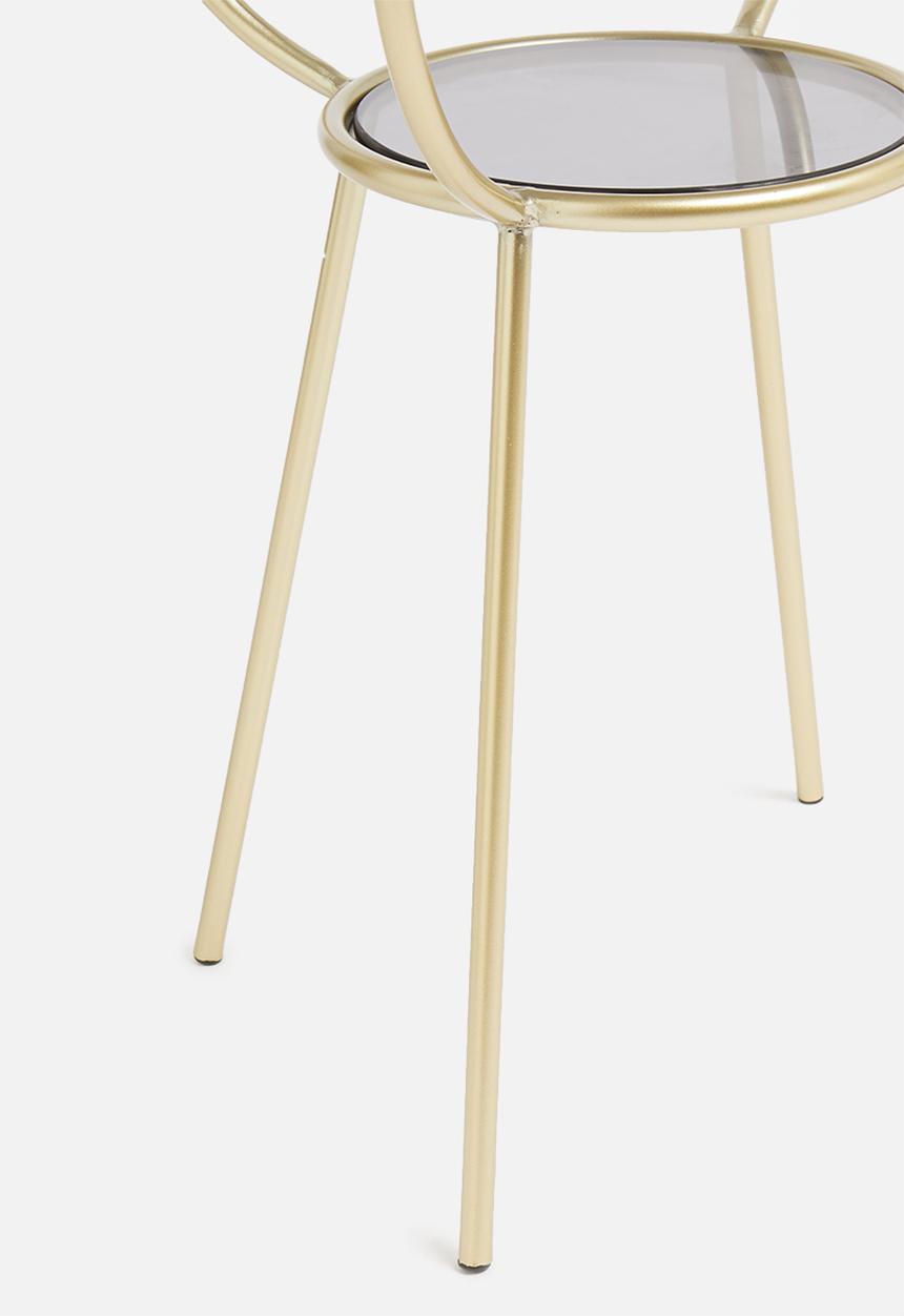 SF Collection - Petite side table - gold & smoke