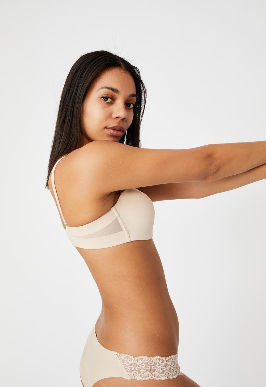 Cotton On - Everyday mesh strapless contour bra - frappe