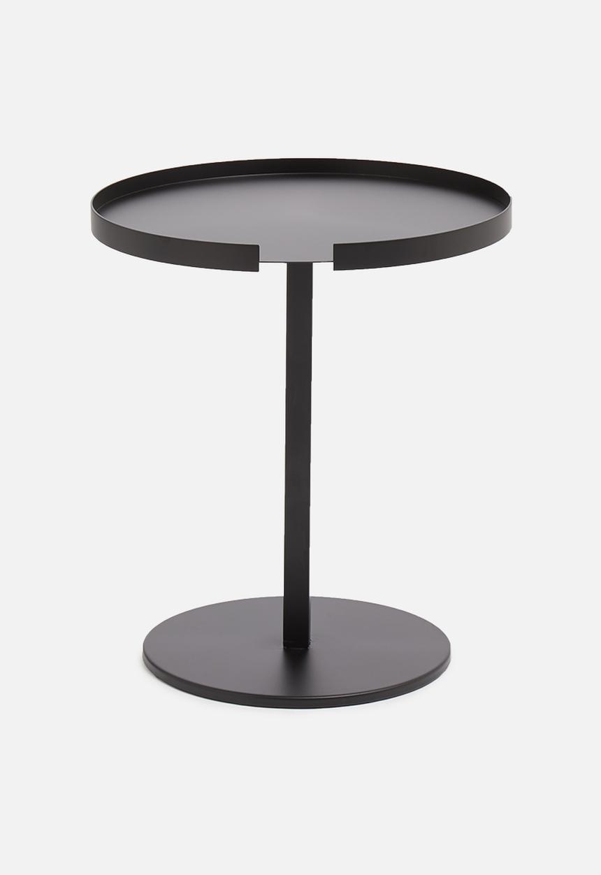 Sixth Floor - Small round  tray table - black