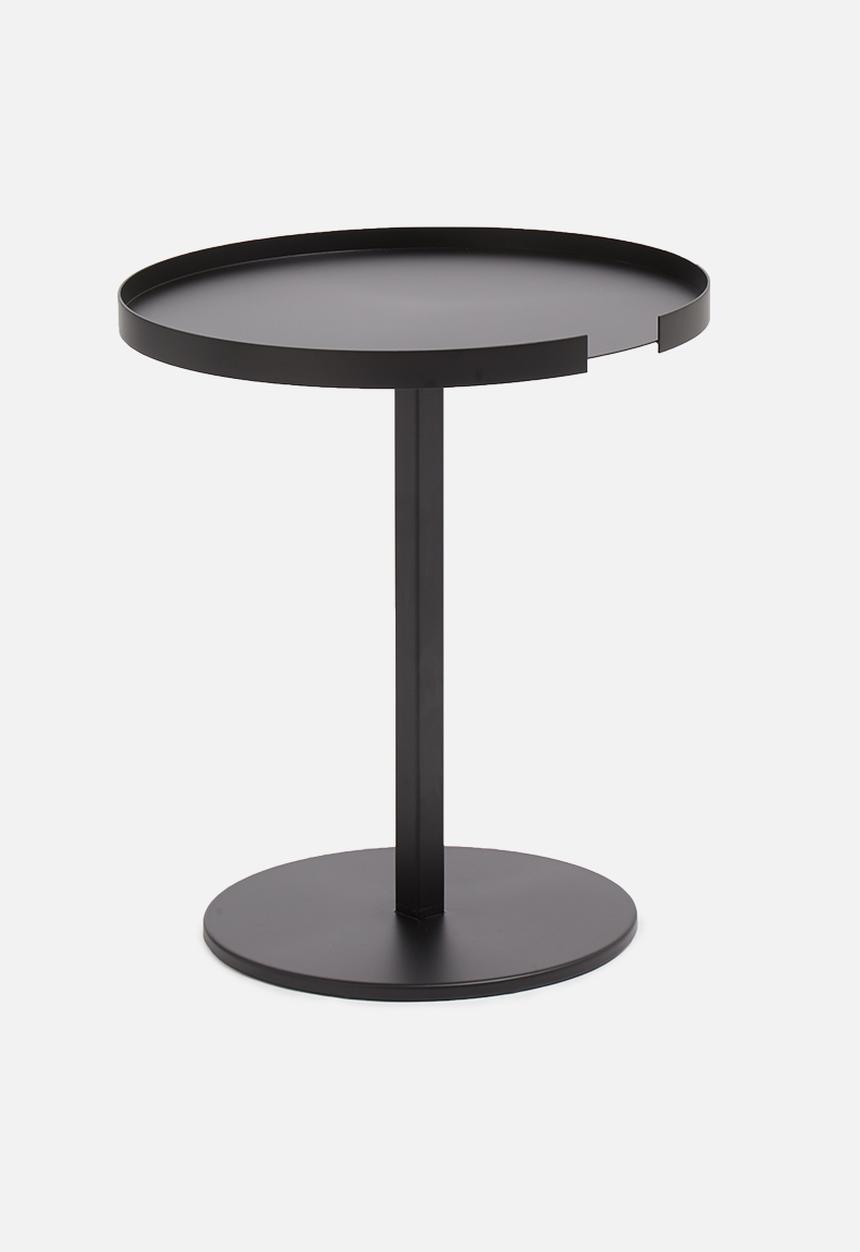 Sixth Floor - Small round  tray table - black
