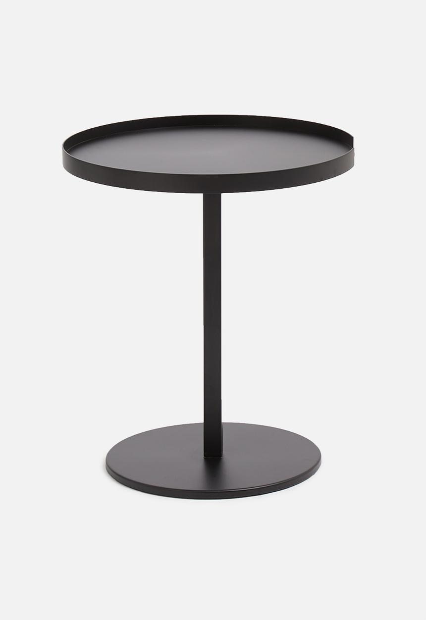 Sixth Floor - Small round  tray table - black