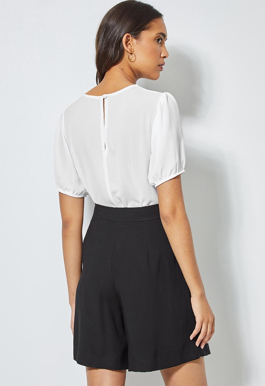 Superbalist - Puff sleeve basic shell - white