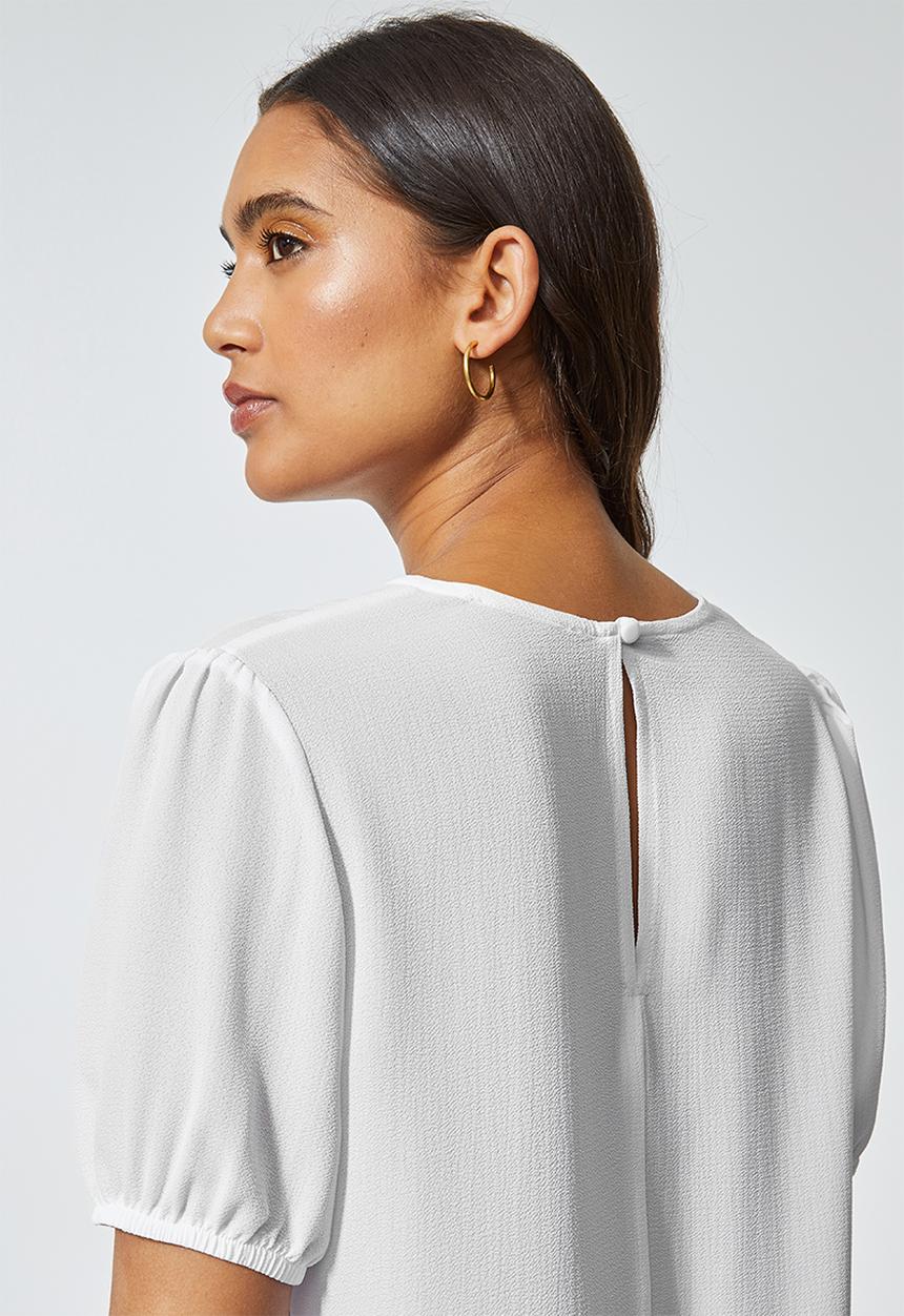 Superbalist - Puff sleeve basic shell - white
