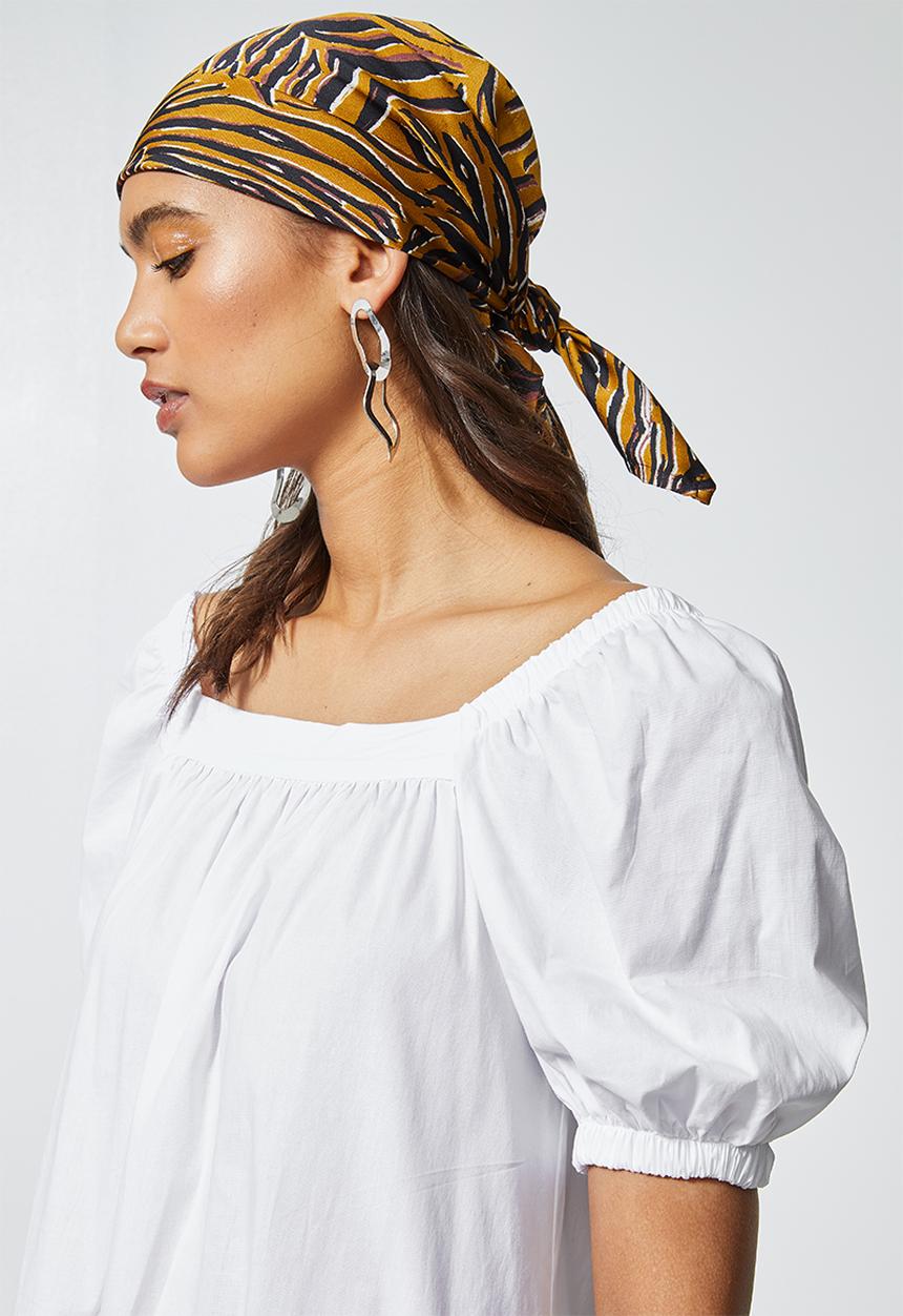 Superbalist - Square neck tiered dress - white