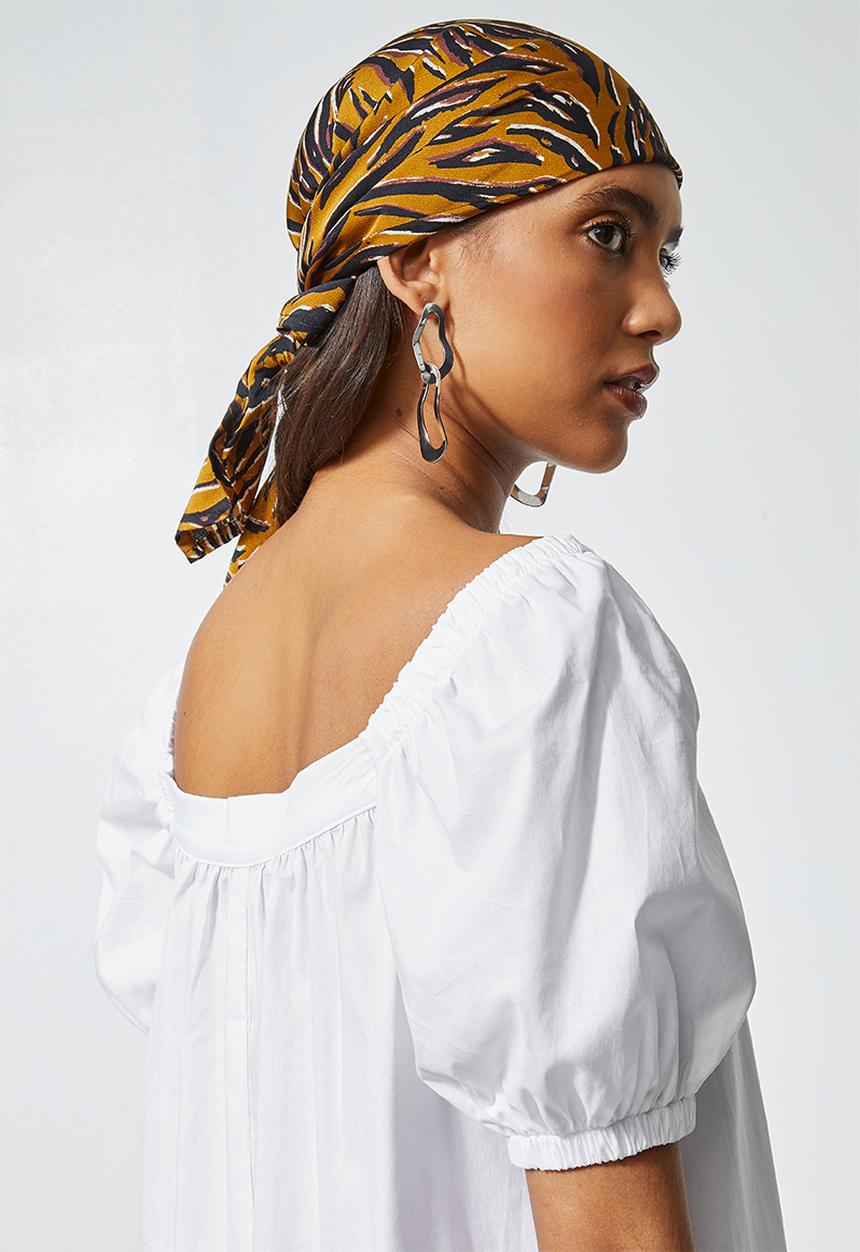 Superbalist - Square neck tiered dress - white