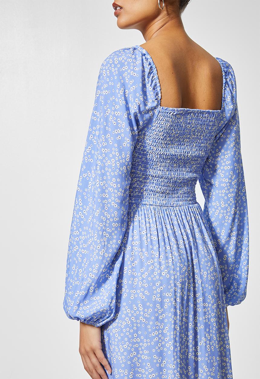 Superbalist - Shirred off the shoulder dress - light blue