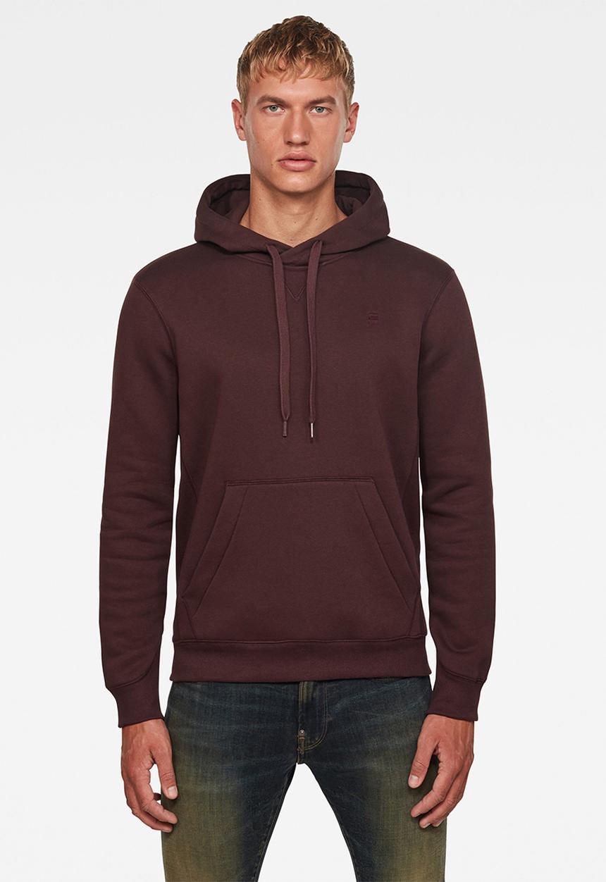 G-STAR - Premium core hoodie long sleeve - burgundy 
