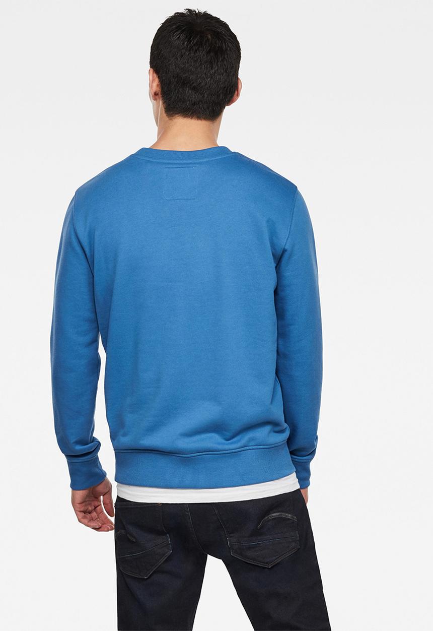 G-STAR - Chest logo long sleeve - blue 