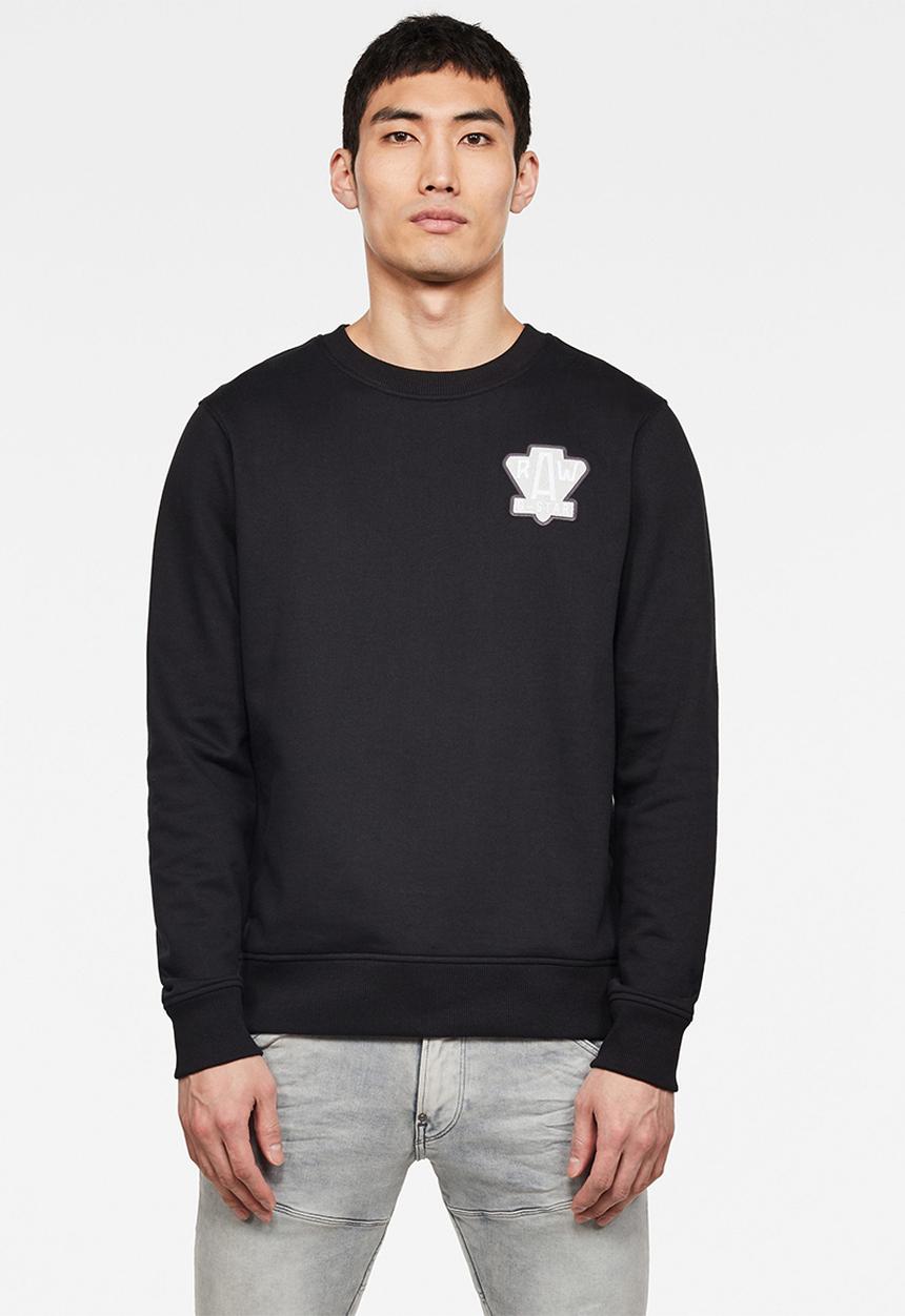 G-STAR - Chest logo gr r sw long sleeve - black 