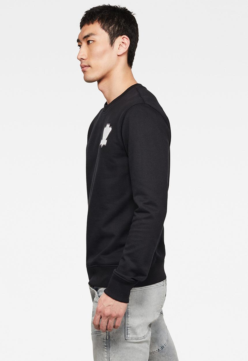 G-STAR - Chest logo gr r sw long sleeve - black 