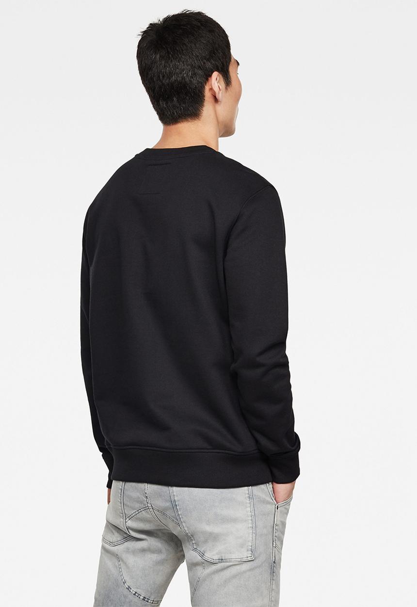 G-STAR - Chest logo gr r sw long sleeve - black 