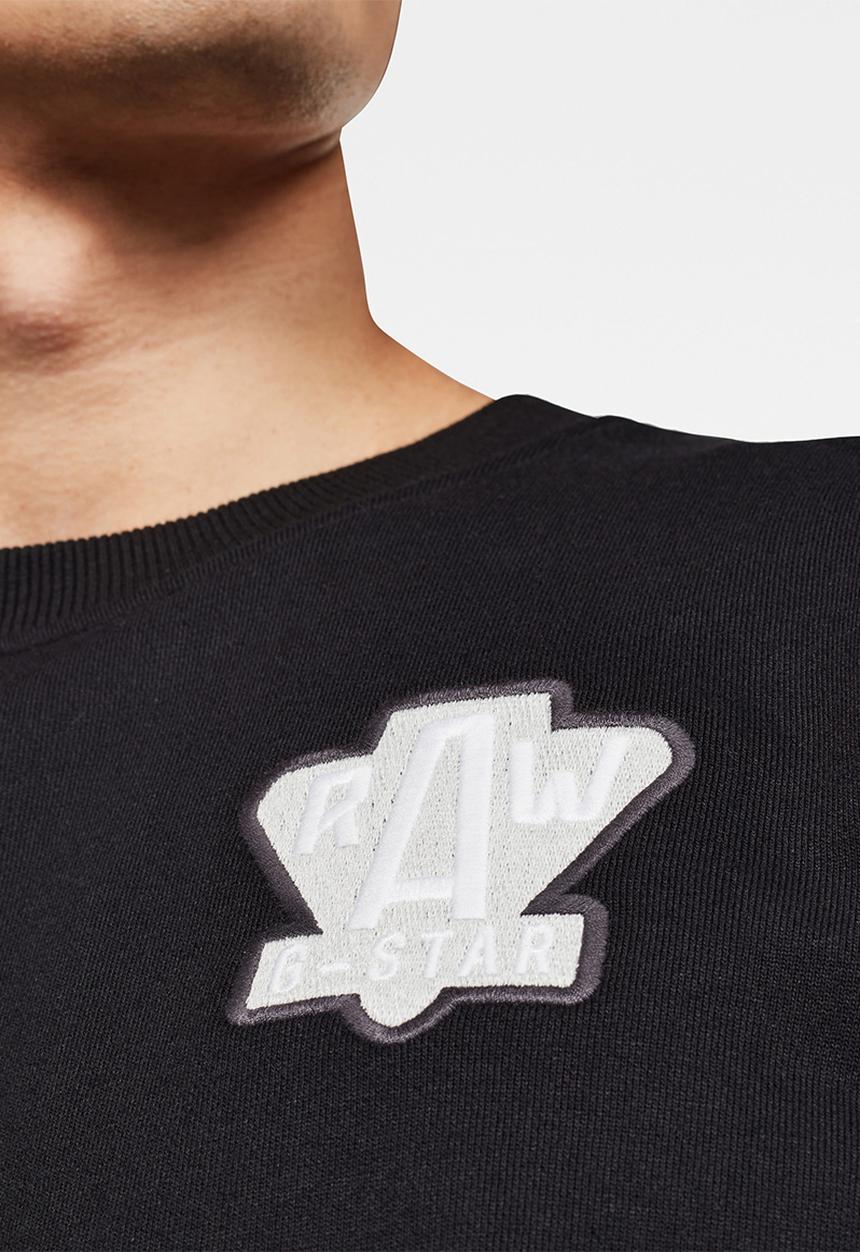 G-STAR - Chest logo gr r sw long sleeve - black 