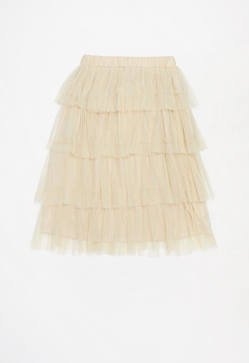 Superbalist - Tiered tulle skirt - beige
