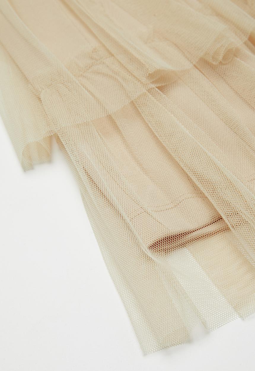 Superbalist - Tiered tulle skirt - beige