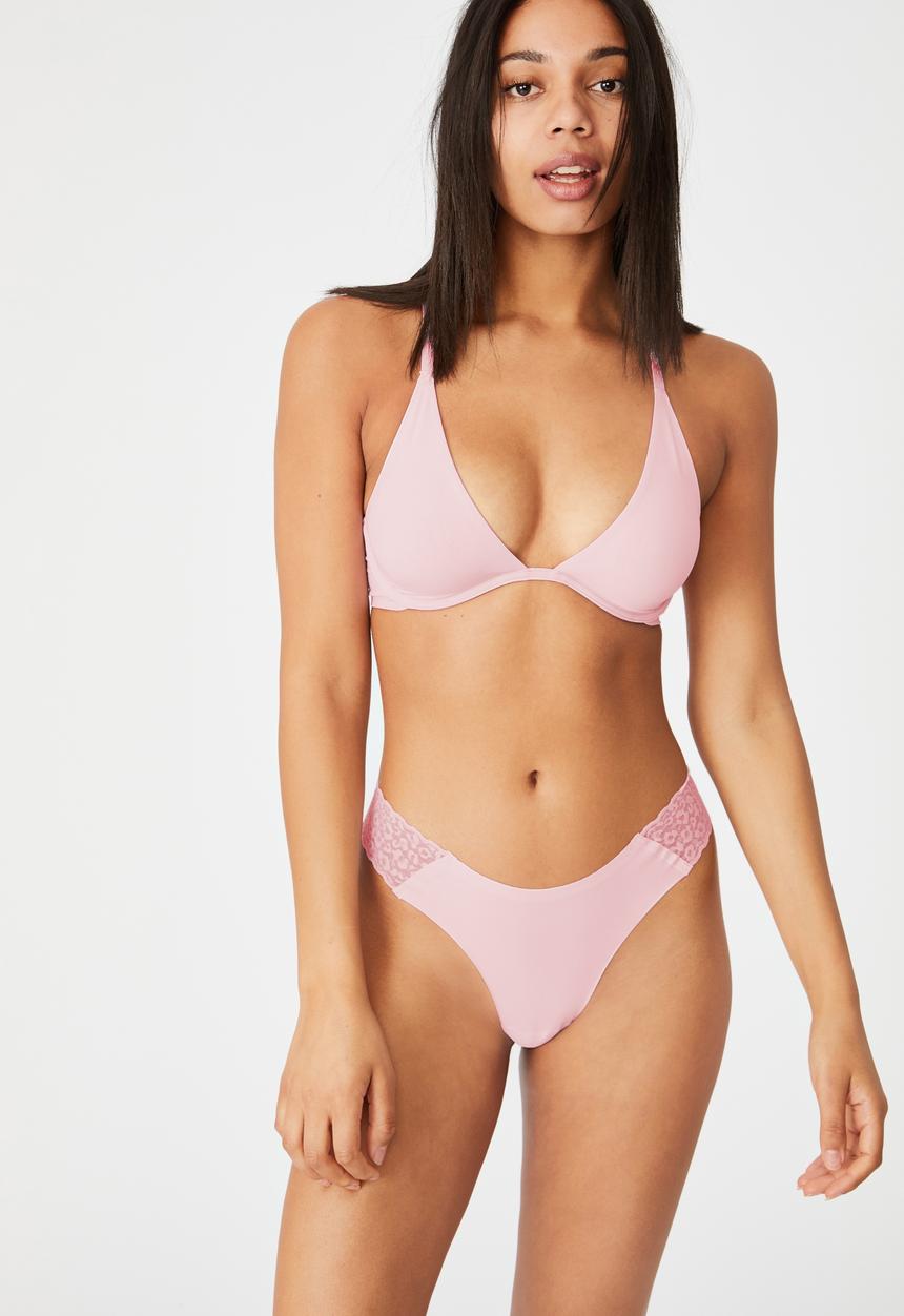 Cotton On - Party pants seamless G-string brief - lilac snow