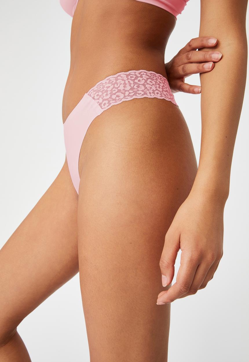 Cotton On - Party pants seamless G-string brief - lilac snow
