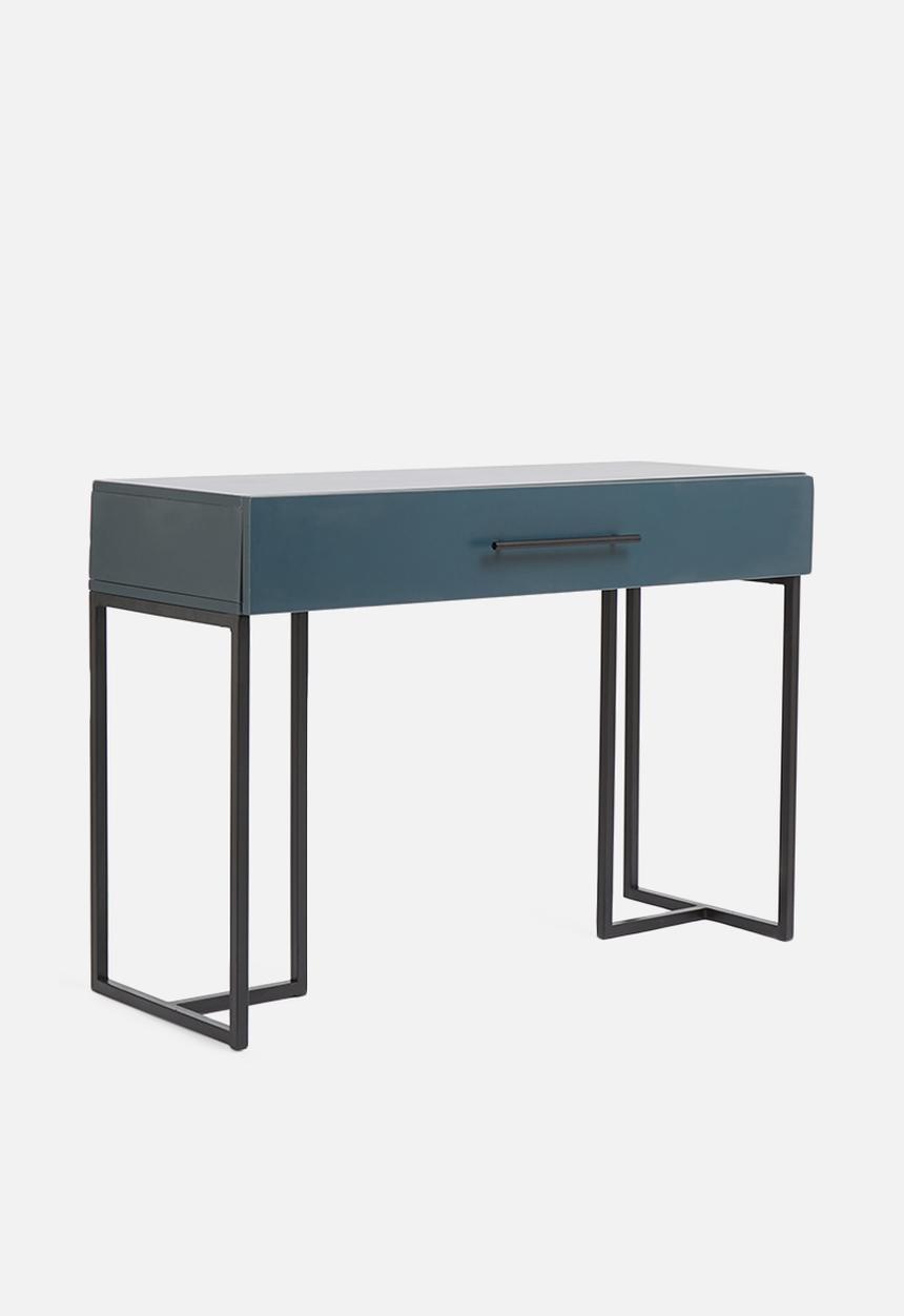 Sixth Floor - Deco desk - black & petrol