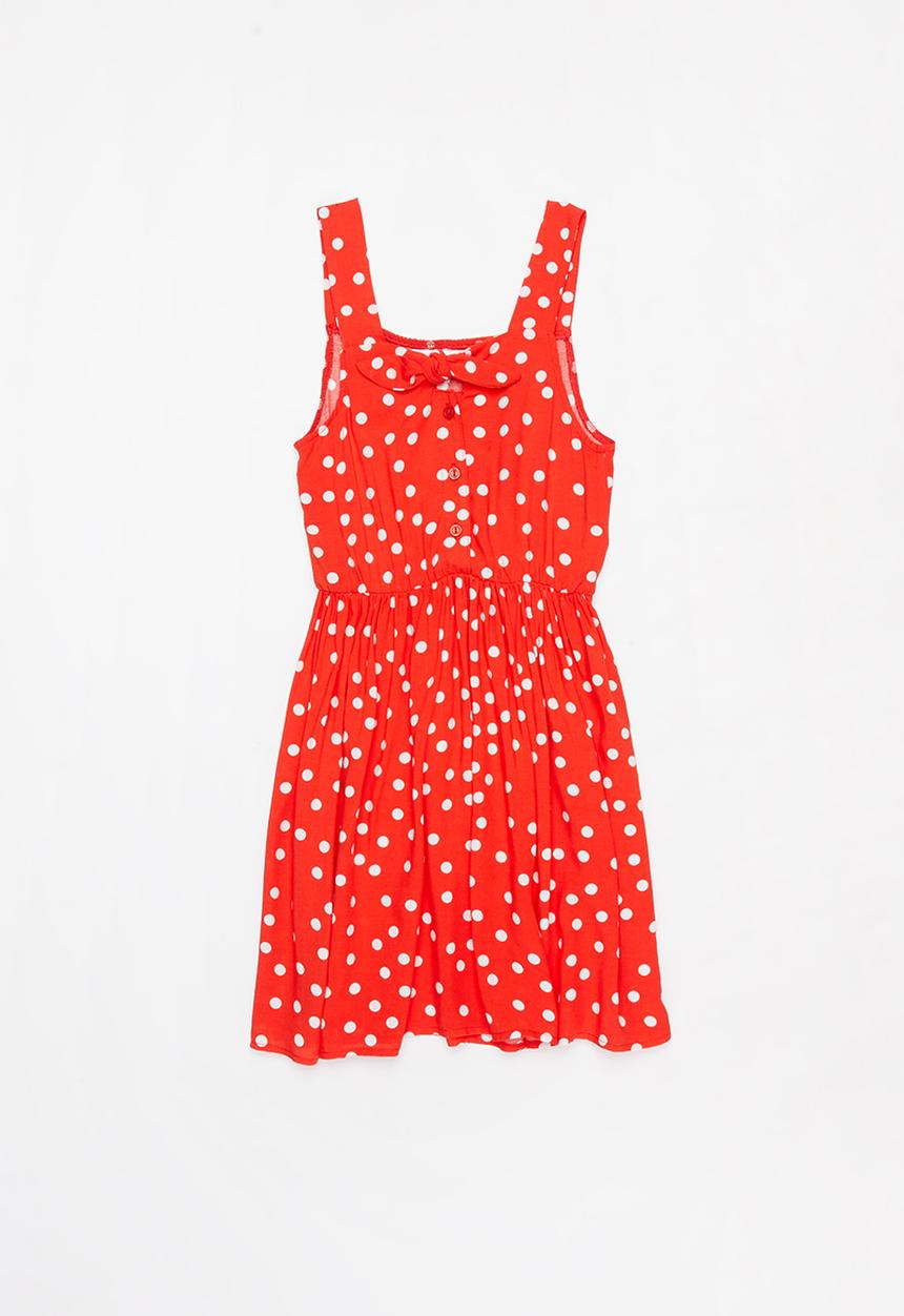 Superbalist - Front button sundress - red & white