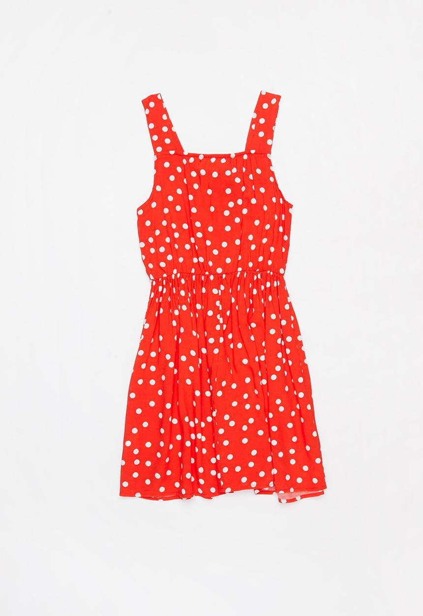 Superbalist - Front button sundress - red & white