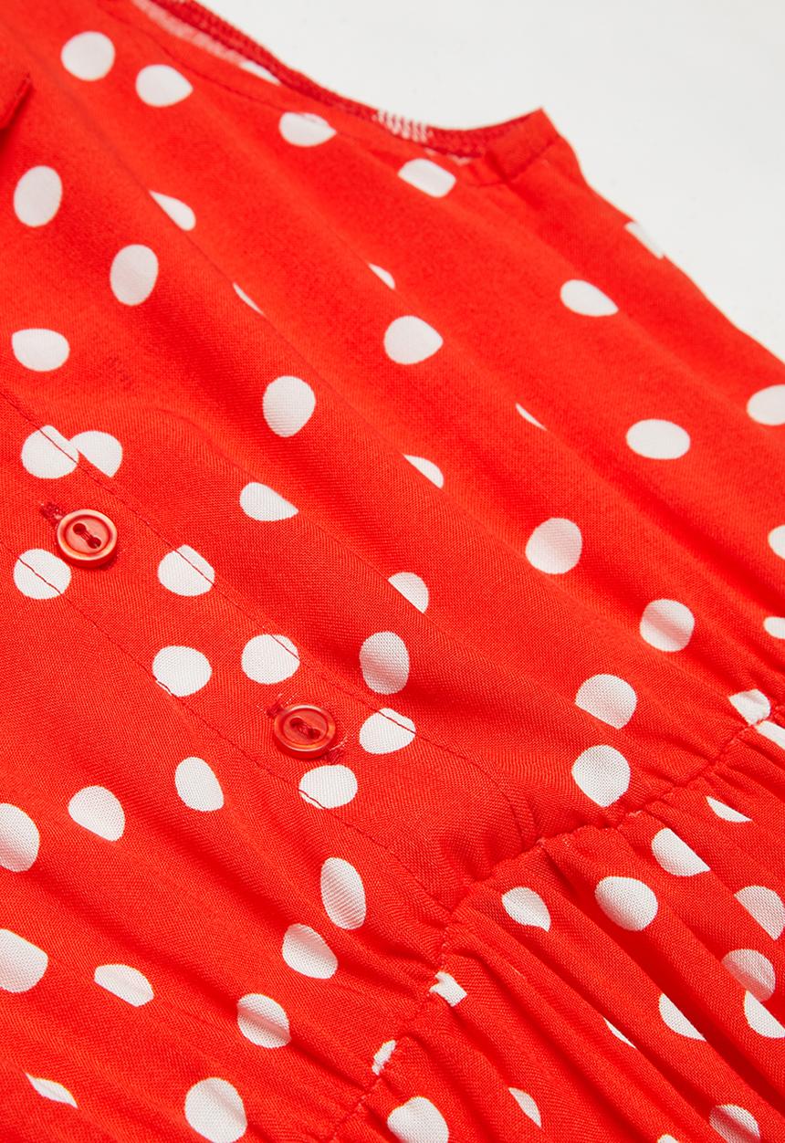 Superbalist - Front button sundress - red & white