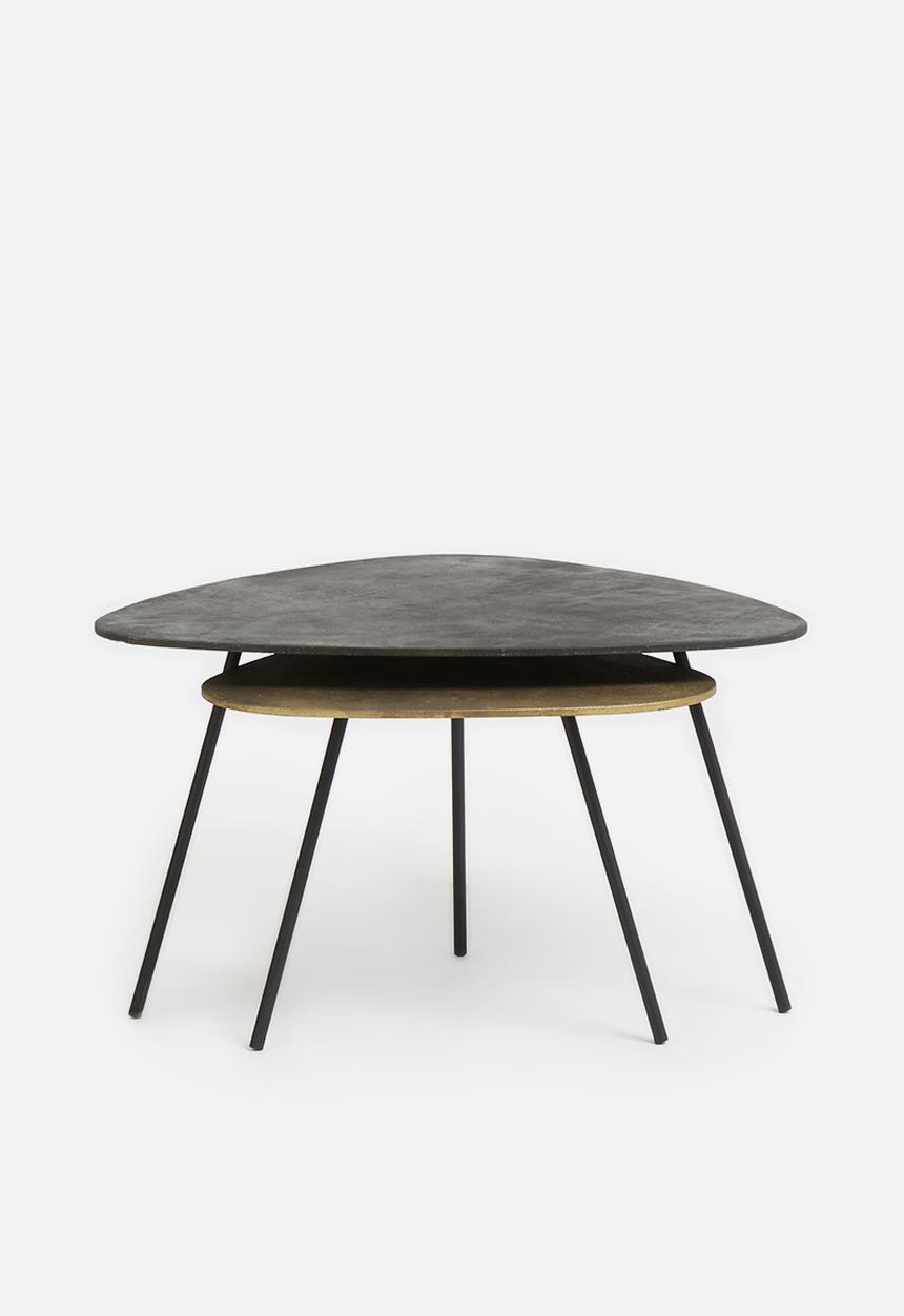 Sixth Floor - Nesting table  set of 2 -  antique copper finish