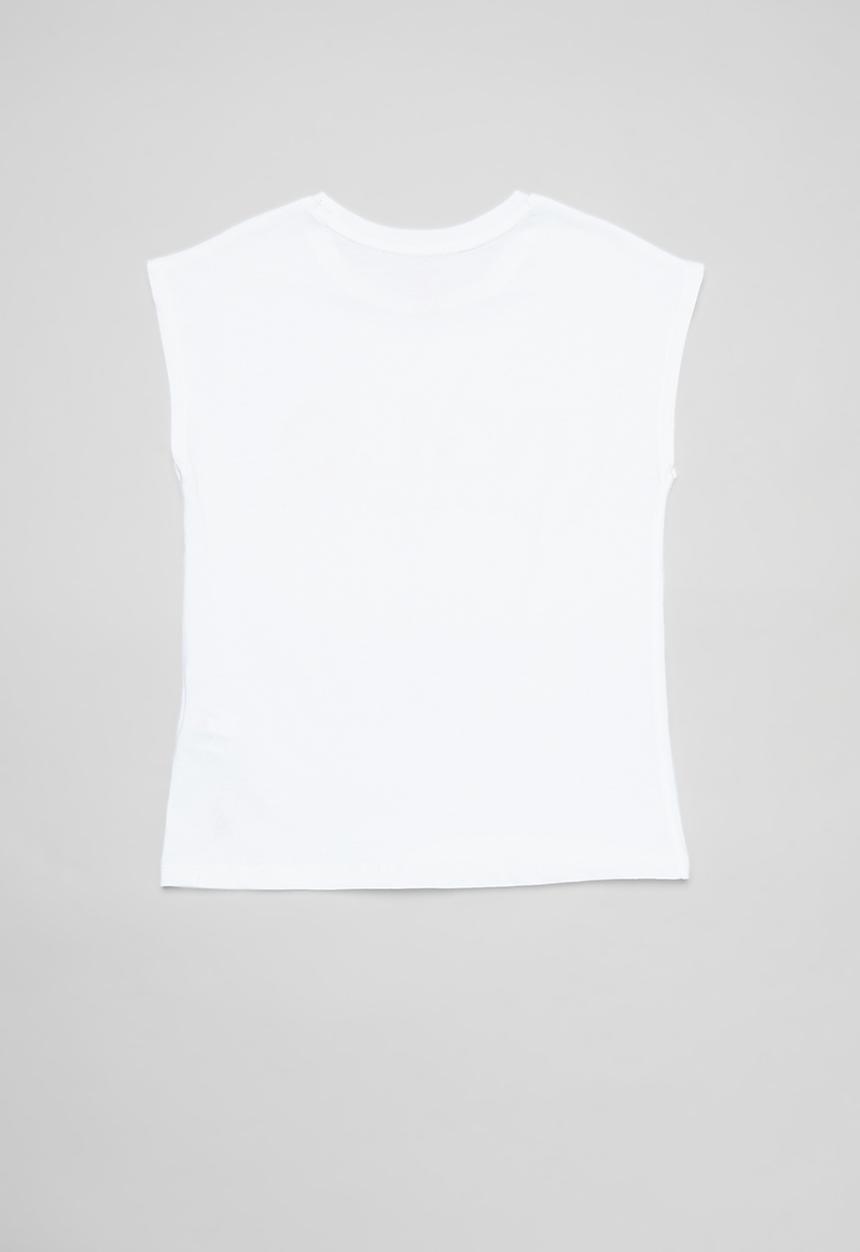 POLO - Girls candice printed tee - white