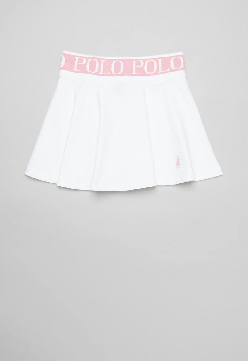 POLO - Girls julia skirt - white & pink 