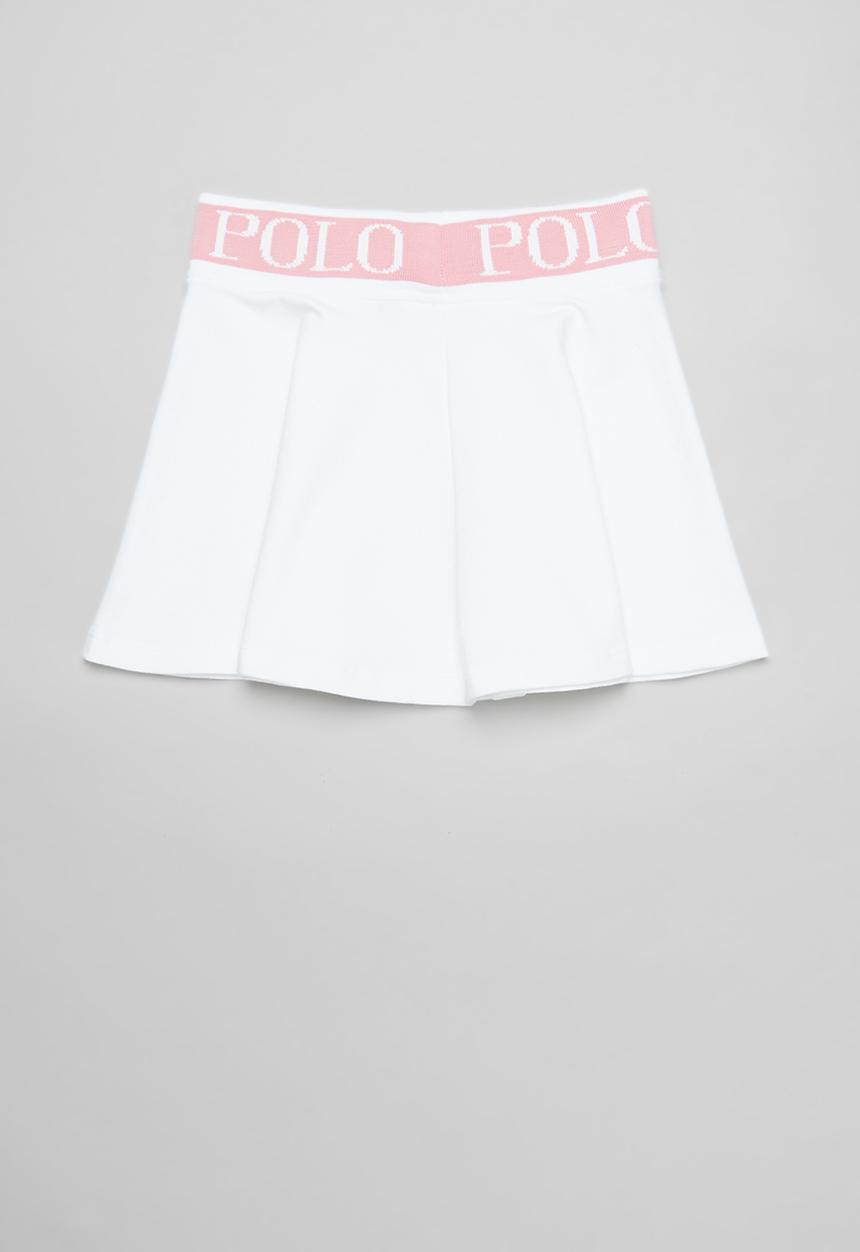 POLO - Girls julia skirt - white & pink 