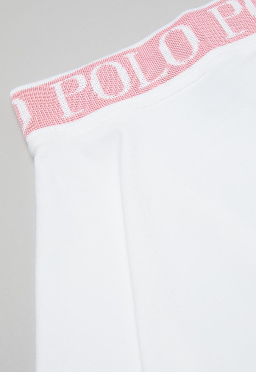 POLO - Girls julia skirt - white & pink 