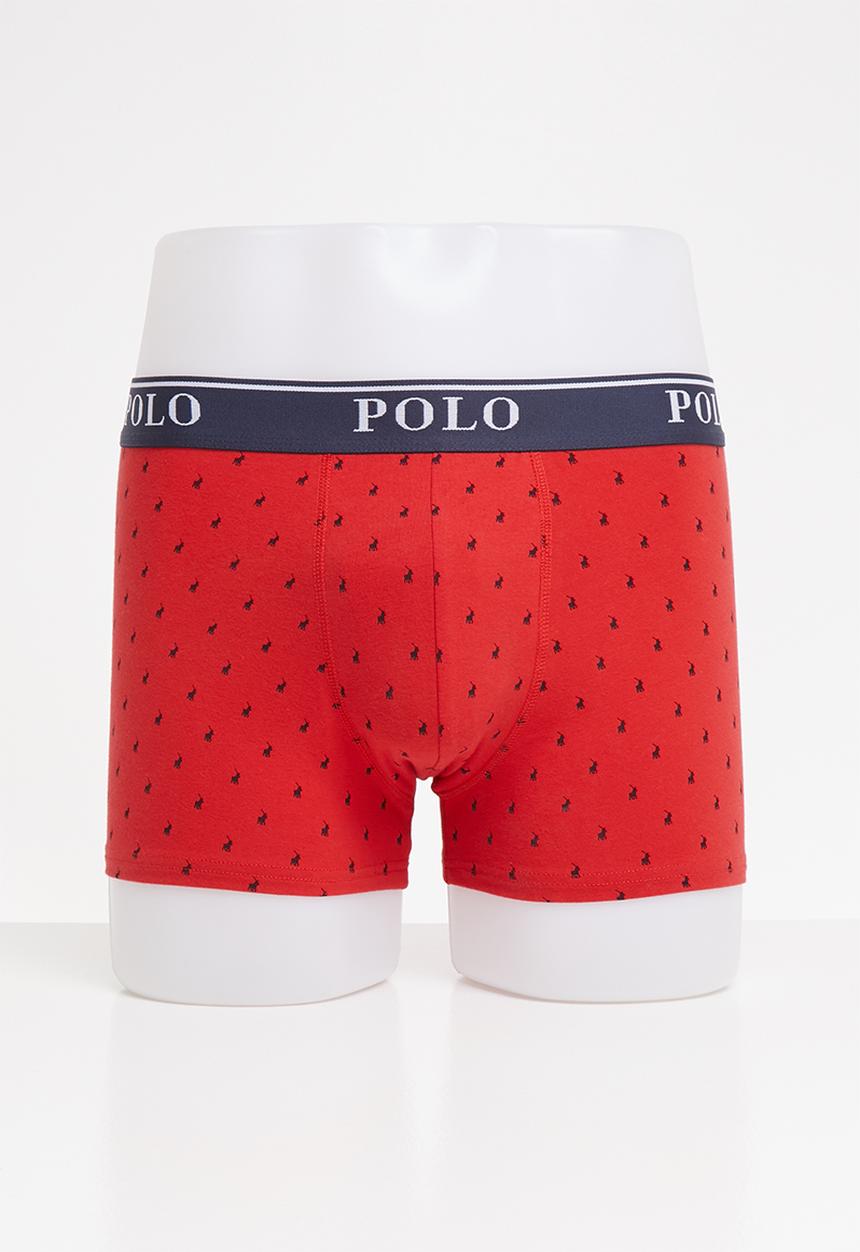 POLO - Reid all over print knit boxer - red