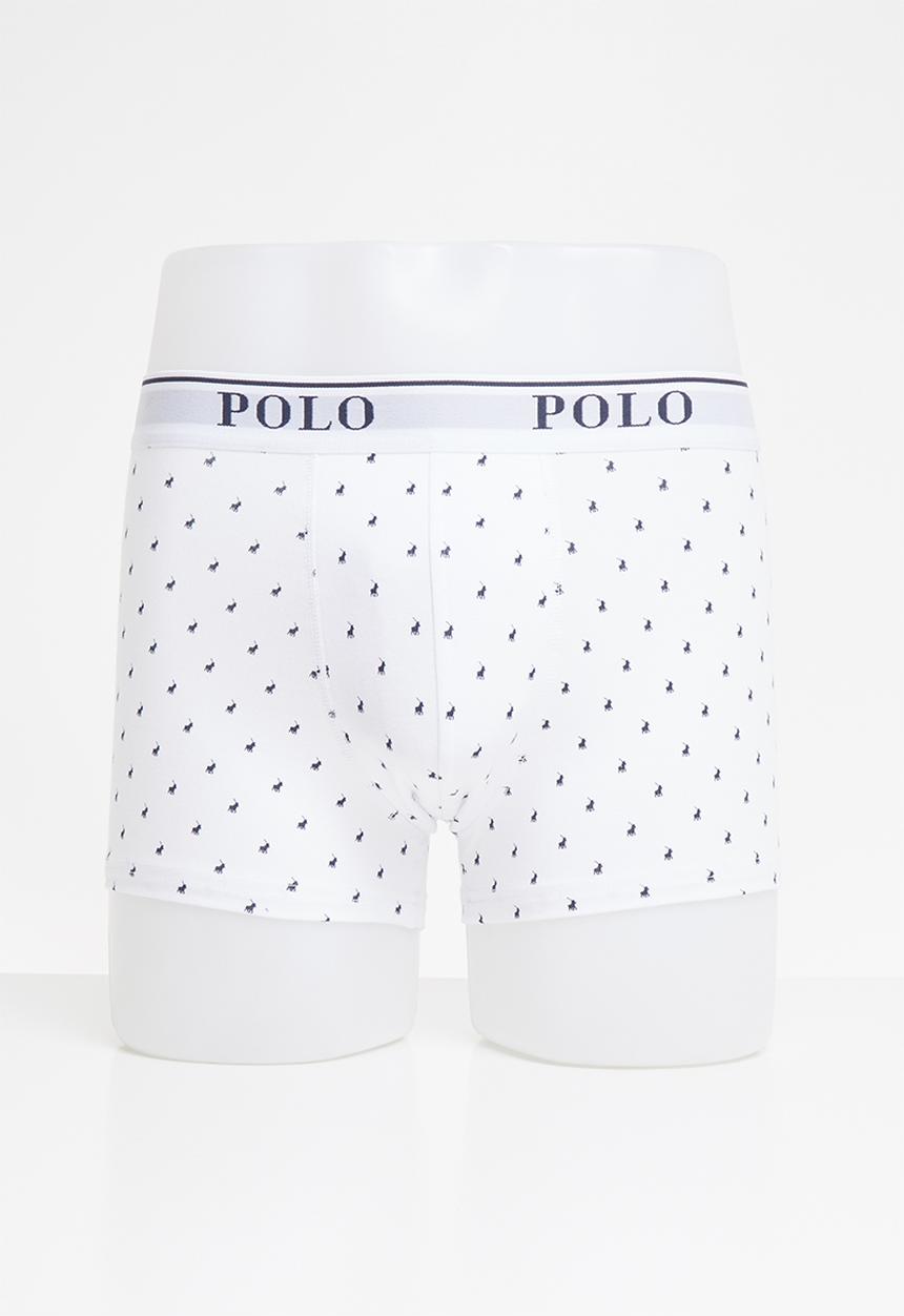 POLO - Reid all over print knit boxer - white