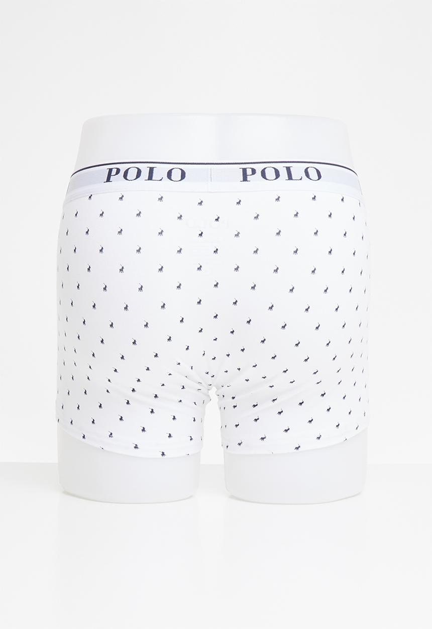 POLO - Reid all over print knit boxer - white