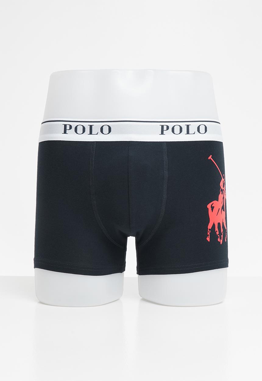 POLO - Ellis big pony knit boxer - navy & red 