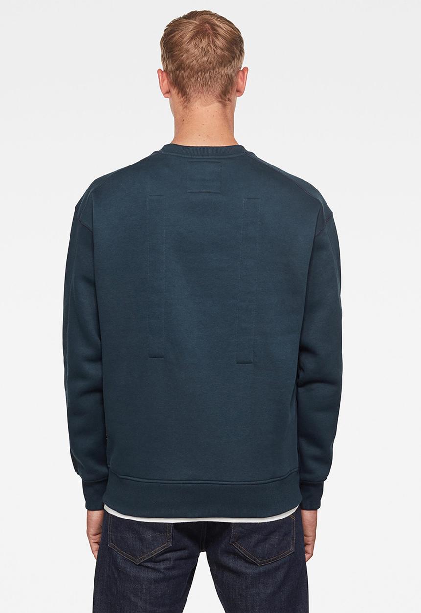G-STAR - Reinforced crew r sw long sleeve - navy 